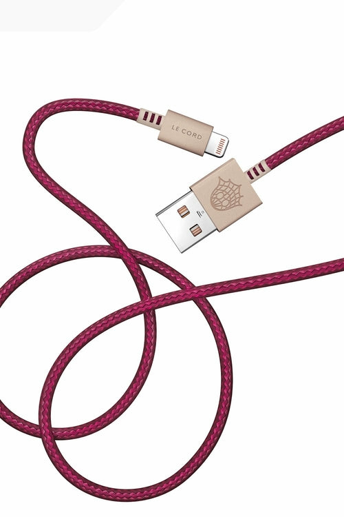 iPhone Lightning Kabel 2 Meter Rot | Made of recycled fishing nets